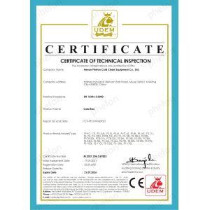 Henan Phefon Cold Chain Equipment Co., Ltd. Certificaciones