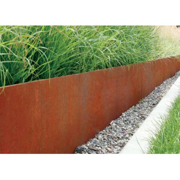 Rusty Weathering Steel Landscape Edging 3.9 Inch Corten Metal Landscape