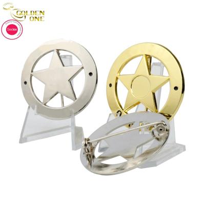 Hollow Shiny Zinc Alloy Badge 3D Logo Metal Enamel Star Emblem For Honor