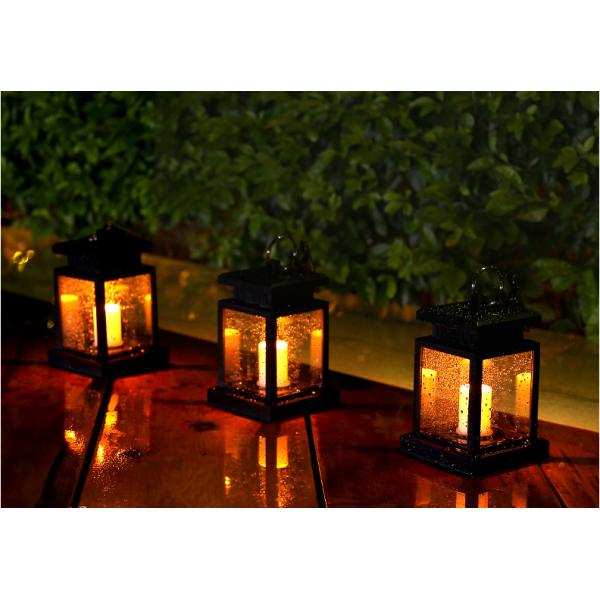 ABS Material Solar Residential Street Lamp for Retro Atmosphere Landscape Decoration