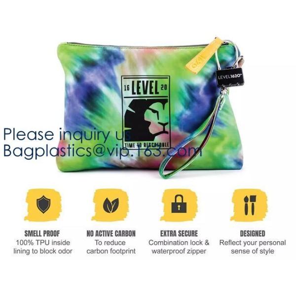 Activated Carbon Lined Odor Small Smell Proof Bag For Weed With Waterproof Zipper,Smellproof Pouch Stylish Secire Lock B