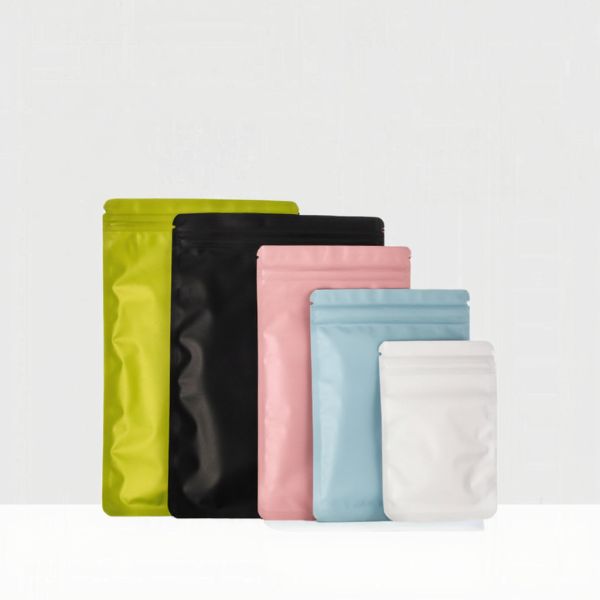 Flat Self Seal Zipper Top PE Bag with Recycled Materials Moisture Proof Matte Finish Low MOQ Carton Packaging for Jewelry