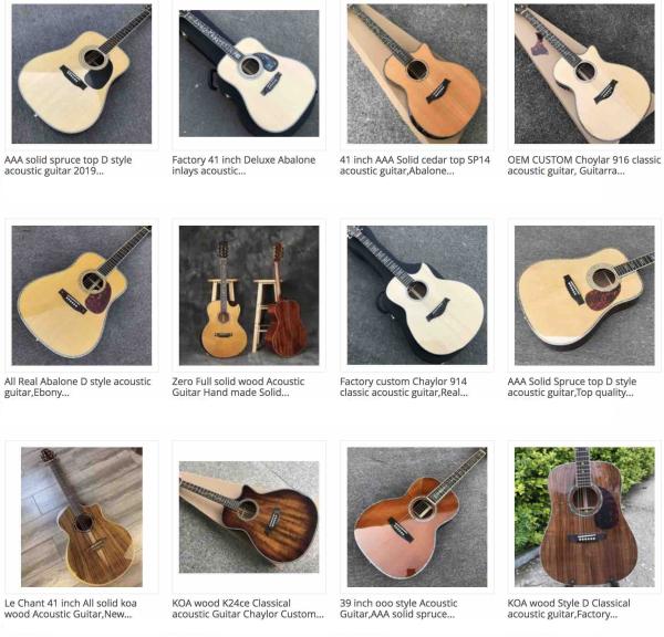 OEM custom guitar 41 inch solid spruce top D45f style handmade Acoustic Guitar with pickup 301 fishman