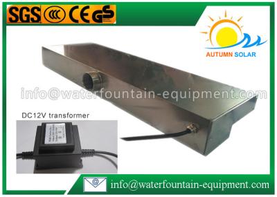 Stainless Steel Waterfall Water Fountain Equipment With DC 12V Colorful LED Light