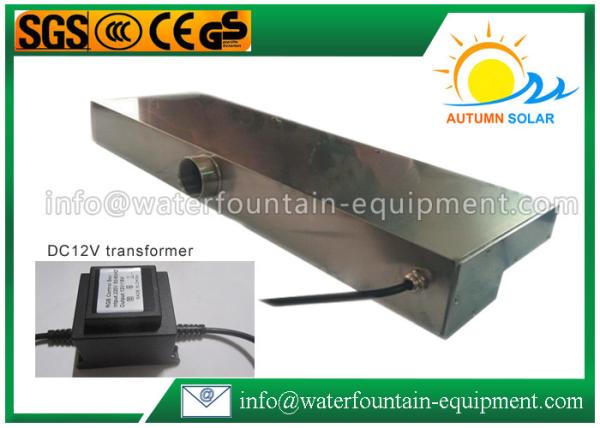Stainless Steel Waterfall Water Fountain Equipment With DC 12V Colorful LED Light