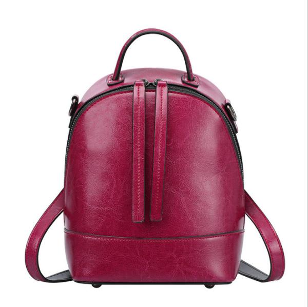 Vintage School Bag Cowhide Backpacks for Women Newest Genuine Cow Leather Double Shoulder Bags