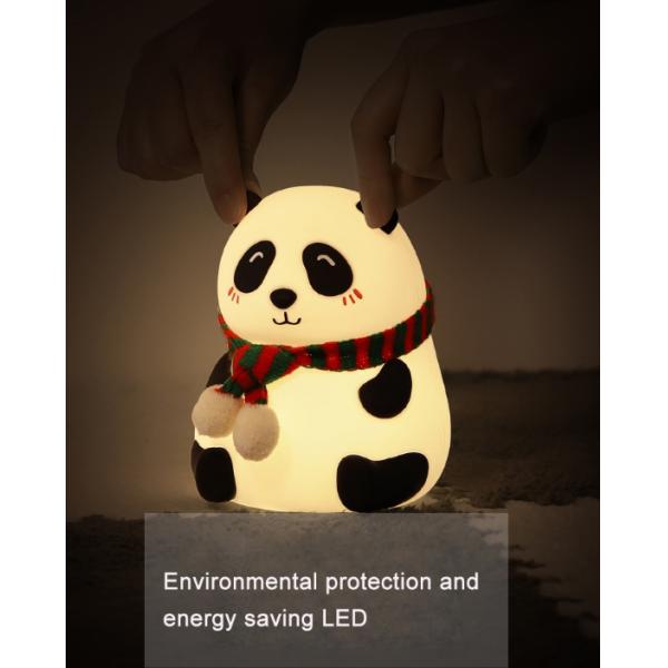 Silicone Panda Led Table Night Light energy saving CE ROHS certificate