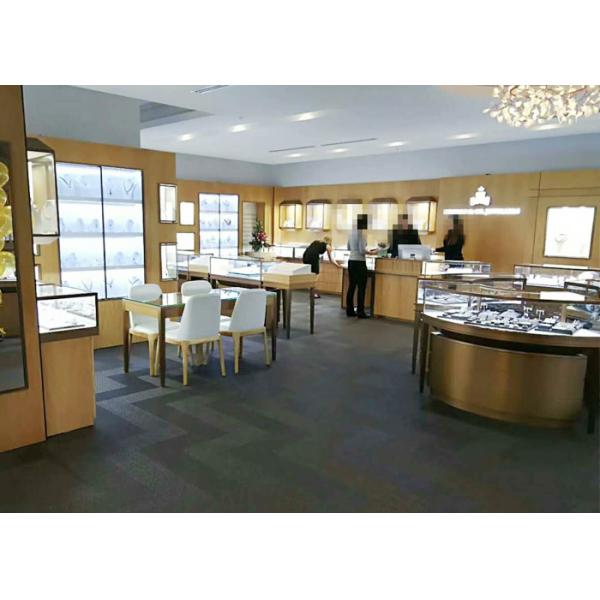 Элегантные ювелирные шкафы 3D дизайн бежевый + матовый белый