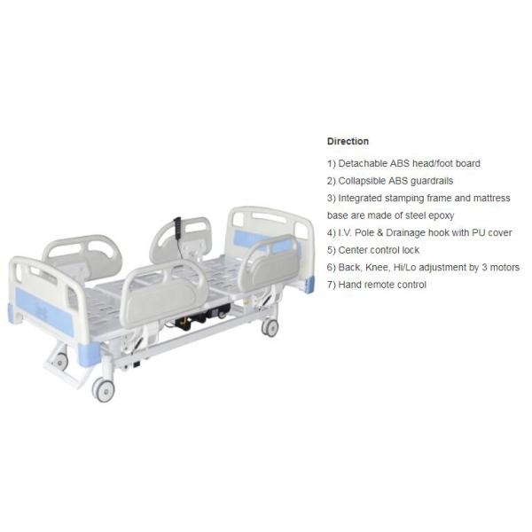 Portable Adjustable Patient Room Nursing Medical Electric Motorised Hospital Bed Manufacturer
