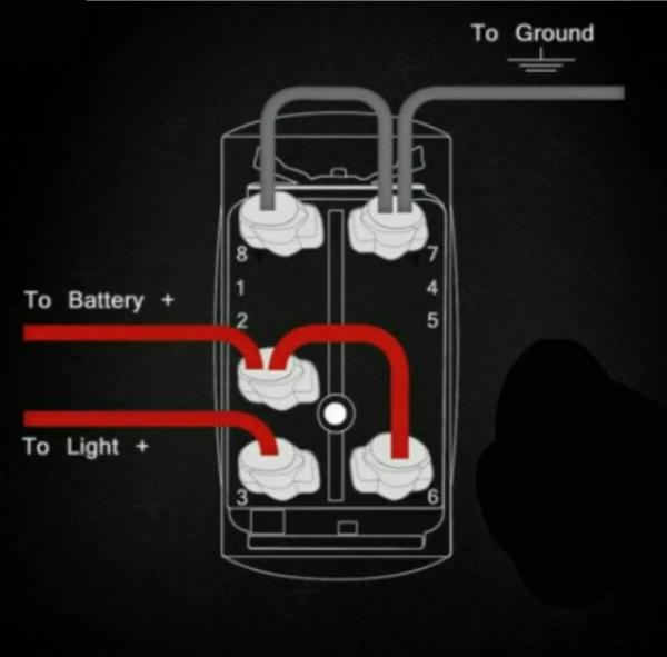 Automotive IP67 12 Volt Mini Rocker Switch Blue Led 5 Pin Driving Lights