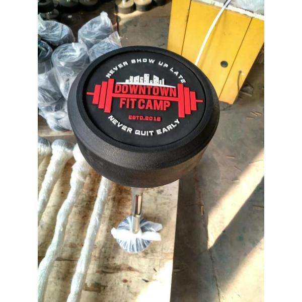 Body Building Fixed Rubber Coated Head Curl Weightlifting Straight Barbell Customized