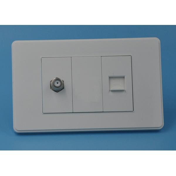 Flame Resistant Wall Mounted Tv Sockets , Standard Tv Aerial Wall Socket