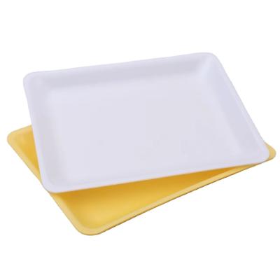 PS Material Various Sizes White Black Foam Food Tray Plastic Tray for Packing Fruit and Seafood