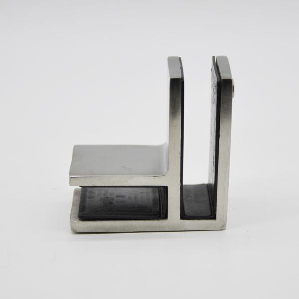 Stainless steel Glass connector 90 degree RS2311 plus, 65X40mm, thickness 5mm, SS304 satin, mirror, black