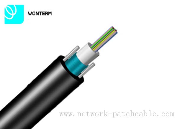 Aerial 8/12/24 core GYXTW Optical Fiber Cable Central tube cable