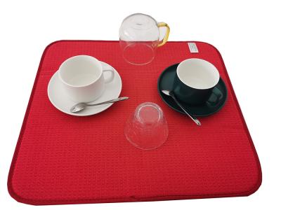 Waffle Absorbent Dish Drying Mat 16x18Inch Draining Mats For Worktops