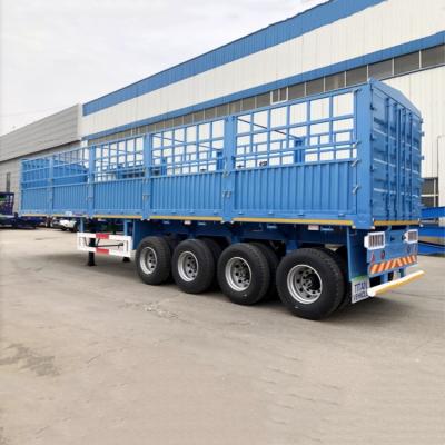 TITAN 4 Axle 80Ton Fence Cargo Trailer with Fence Cargo Semi Trailer