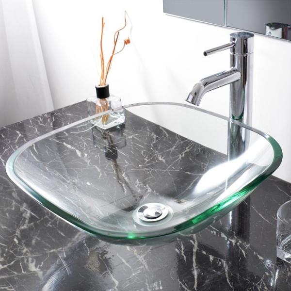Modern Artistic Glass Bowl Bathroom Vanity Sinks , Colored Bathroom Lavatory Sinks