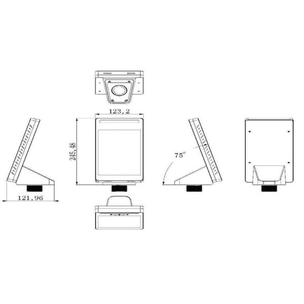F3 3D Version Face Recognition Termial DC 12V 3A F3 3D Version Face Recognition Termial 6 Cores Clocked At 2.0GHz CPU