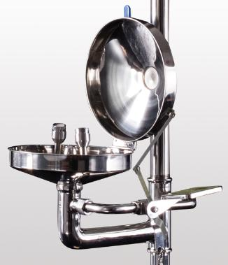 ANSI-Compliant Stainless Steel Eyewash Station with Pedal