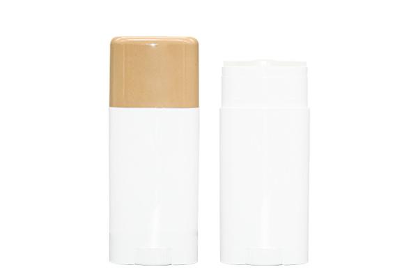 1.3oz/40g PP esvaziam o recipiente oval recarregável do desodorizante colam o tampão do mecanismo da torção