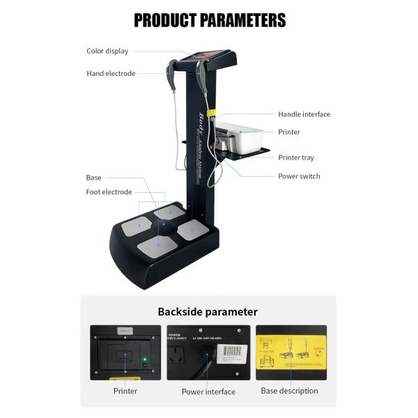 8 Electrode 3D professional body composition analyzer Smart BMI Comprehensive Detection