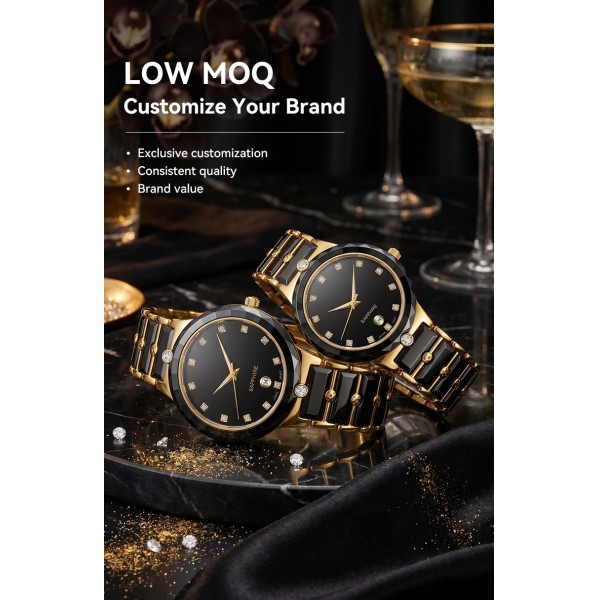 Aethelgard Ceramic Quartz Couple Watches