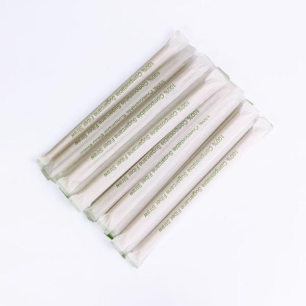 Venda à Venda A Grande Distribuição Biodegradáveis descartáveis Bagasse canudos para festas
