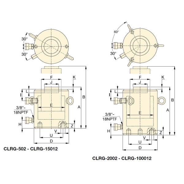 CLRG SERIES HIGH TONNAGE CYLINDER