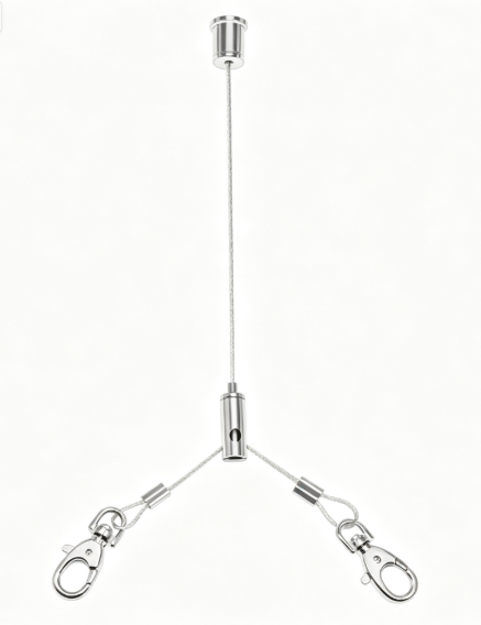 Adjustable Cable Gripper with safety cap, bottom slot & internal thread