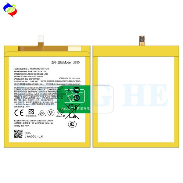 White Replaceable Charging Lithium Polymer Battery for Motorola LB50 4.4V 4600mAh