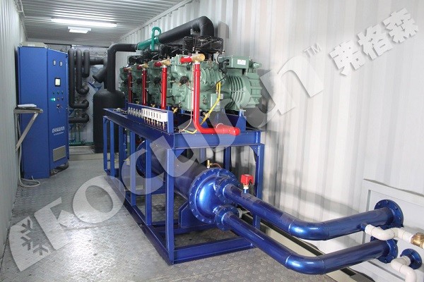 2200 кг Флековый ледокольный аппарат для производства мяса Аммиак Флековый ледокольный завод Пищевые напитки