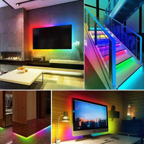 80 CRI 5m 10m 20m Wifi Smart Led Strip Light with App Remote Control Rgb Ambient Light