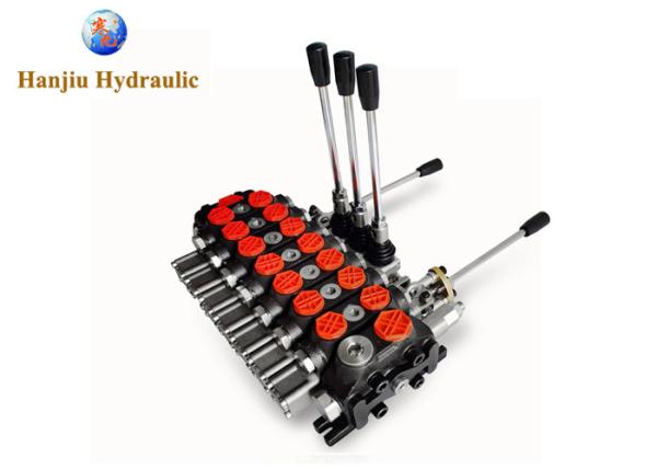 Bobine 7 soupape de commande hydraulique de pelle rétro de 16 gal/mn avec la manette 2