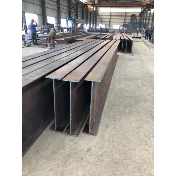 Hot-dip galvanized H-shaped steel beams in various specifications, ideal for durable building structures.