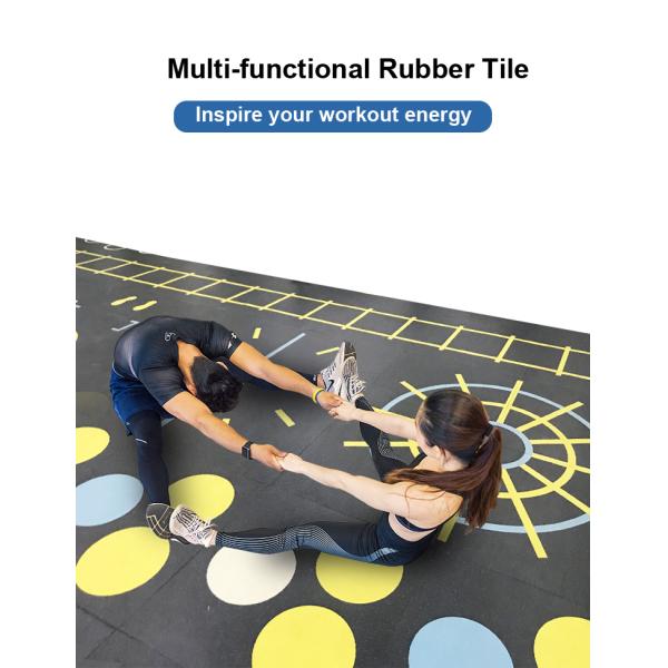 Высокая плотность нескользящих фитнес резиновых полов без плохого запаха
