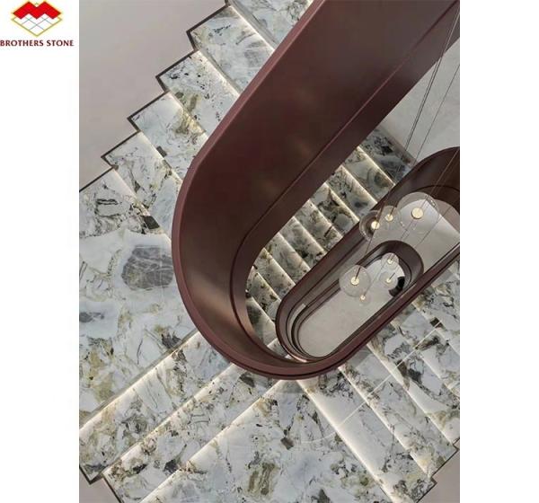 Artificial Stone Stair Material Modern Design Luxury Indoor Non Slip Floor Tiles