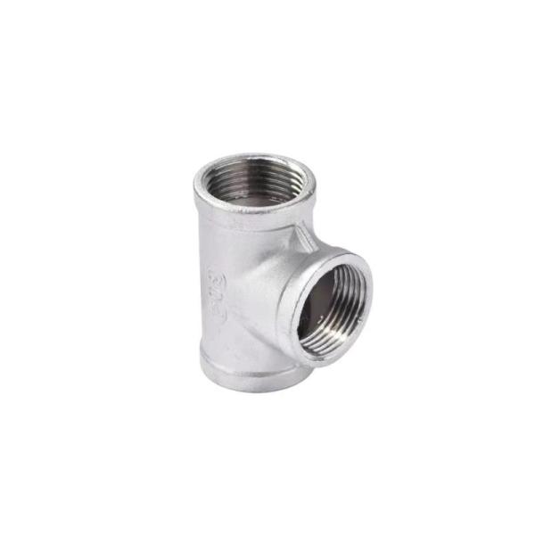 Male Connection Stainless Steel Thread Tee for Pipe Line DIN2999 Certified