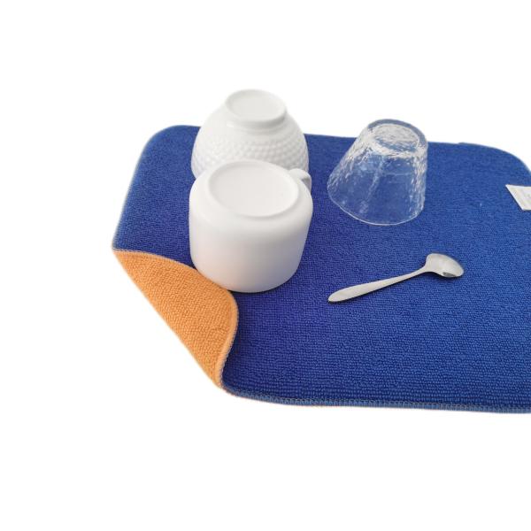 Conseil de vidange orange bleu de tapis de plat de Microfiber Mats For Counter