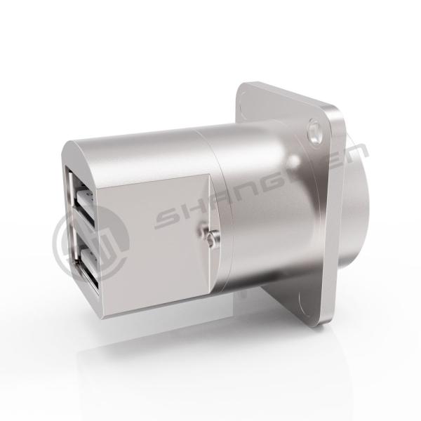 IP65 водонепроницаемая панель соединителя USB с двумя портами и 4 пинными кабелями