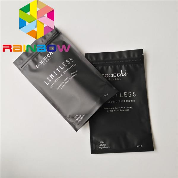 Glod Color Snack Bag Packaging , Zipper Stand Up Bags For Protein Powder / Dry Nut
