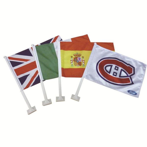 Customized National Belgium Car Flag OEM ODM with Plastic Flagpole