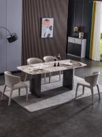 Luxury Saving Place Set de mesa de refeição de lazer modernas mesas de refeição retangulares e 8 cadeiras