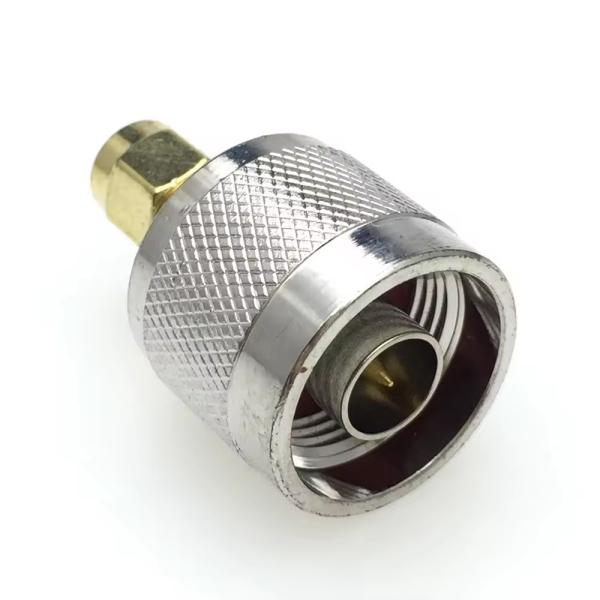 N Male Plug to SMA-Male Plug Straight RF Coaxial Connector Adapter