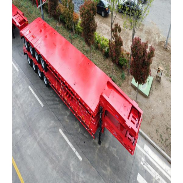 Тяжелый 3/4 ось 40FT 60T низкопольный грузовик полуприцеп с гидравлической рампой и запасными частями известного бренда, H стальной боковой балки