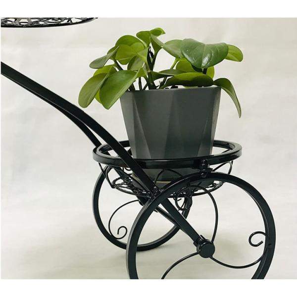 Anti Abrasion Outdoor Antique Bicycle Metal Flower Stand