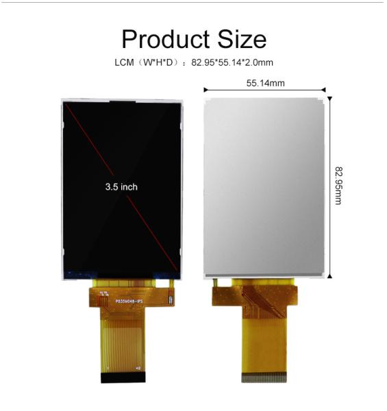320x480 3.5 インチ Tft Lcd ディスプレイ 18 ビット パラレル Rgb インターフェイス 小サイズ