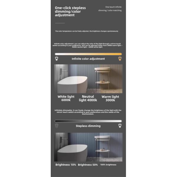 High-End Bathroom LED Mirror for Hotels - Unique Water Drop Design, Anti-Fog, Waterproof, Wall Mounted