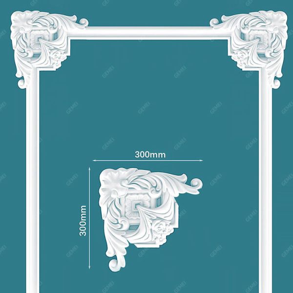 GD-85016 Safety Pu Foam Flat Flame Resistance Residential Corner Mouldings For Home Decor