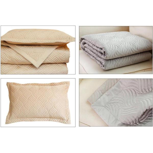 100% Cotton Waves Embroidered Full Size Bed Sets Real Simple 4 Pcs For Home